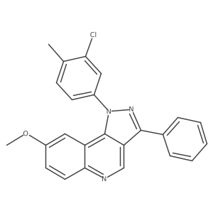 1-(3-chloro-4-methylphenyl)-8-methoxy-3-phenyl-1H-pyrazolo[4,3-c]quinoline结构式