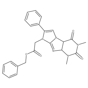 Benzyl 2-(2,4-dimethyl-1,3-dioxo-7-phenyl-4a,9a-dihydropurino[7,8-a]imidazol-6-yl)acetate Structure