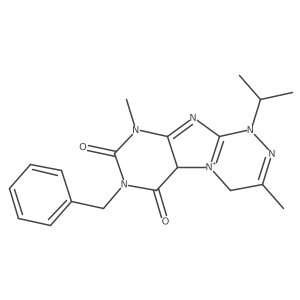 7-Benzyl-3,9-dimethyl-1-propan-2-yl-4,5a-dihydropurino[8,7-c][1,2,4]triazin-5-ium-6,8-dione结构式