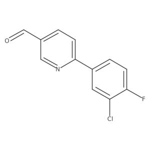 6-(3-Chloro-4-fluorophenyl)nicotinaldehyde结构式