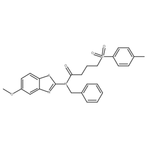 N-benzyl-N-(5-methoxybenzo[d]thiazol-2-yl)-4-tosylbutanamide Structure