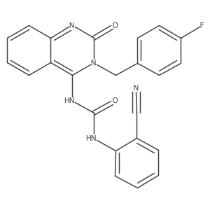 (E)-1-(2-cyanophenyl)-3-(3-(4-fluorobenzyl)-2-oxo-2,3-dihydroquinazolin-4(1H)-ylidene)urea Structure