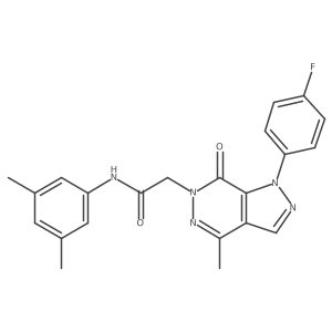 N-(3,5-dimethylphenyl)-2-(1-(4-fluorophenyl)-4-methyl-7-oxo-1H-pyrazolo[3,4-d]pyridazin-6(7H)-yl)acetamide Structure