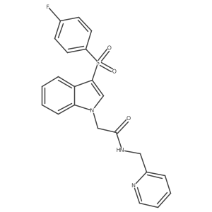 2-(3-((4-fluorophenyl)sulfonyl)-1H-indol-1-yl)-N-(pyridin-2-ylmethyl)acetamide Structure