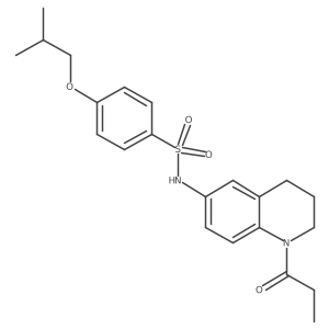 4-isobutoxy-N-(1-propionyl-1,2,3,4-tetrahydroquinolin-6-yl)benzenesulfonamide Structure
