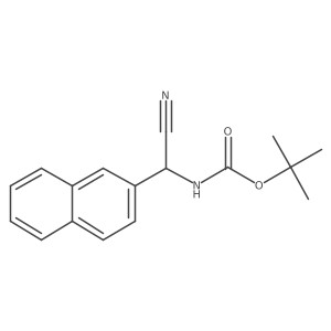 tert-butyl N-[cyano(naphthalen-2-yl)methyl]carbamate结构式