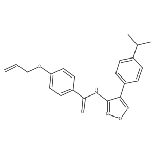 N-{4-[4-(propan-2-yl)phenyl]-1,2,5-oxadiazol-3-yl}-4-(prop-2-en-1-yloxy)benzamide结构式