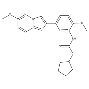 2-cyclopentyl-N-(2-methoxy-5-(6-methoxyimidazo[1,2-b]pyridazin-2-yl)phenyl)acetamide Structure