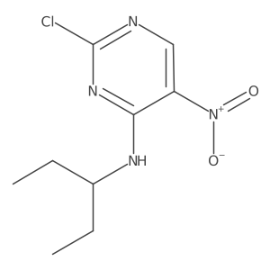 2-chloro-5-nitro-N-(pentan-3-yl)pyrimidin-4-amine结构式