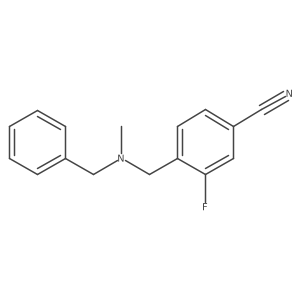 Benzonitrile, 3-fluoro-4-[[methyl(phenylmethyl)amino]methyl]-结构式