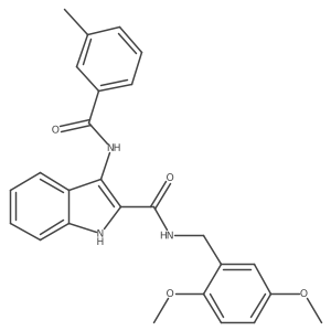N-(2,5-dimethoxybenzyl)-3-(3-methylbenzamido)-1H-indole-2-carboxamide Structure