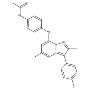 N-(4-{[3-(4-fluorophenyl)-2,5-dimethylpyrazolo[1,5-a]pyrimidin-7-yl]amino}phenyl)acetamide结构式