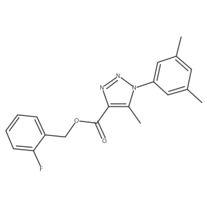 (2-fluorophenyl)methyl 1-(3,5-dimethylphenyl)-5-methyl-1H-1,2,3-triazole-4-carboxylate结构式