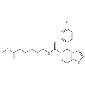 methyl 6-({[4-(4-bromophenyl)-1,4,6,7-tetrahydro-5H-imidazo[4,5-c]pyridin-5-yl]carbonyl}amino)hexanoate Structure