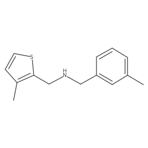 [(3-Methylphenyl)methyl][(3-methylthiophen-2-yl)methyl]amine Structure