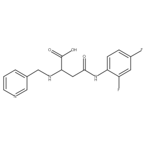 4-((2,4-Difluorophenyl)amino)-4-oxo-2-((pyridin-3-ylmethyl)amino)butanoic acid结构式