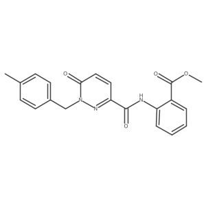Methyl 2-(1-(4-methylbenzyl)-6-oxo-1,6-dihydropyridazine-3-carboxamido)benzoate结构式