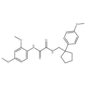 N'-(2,4-dimethoxyphenyl)-N-{[1-(4-methoxyphenyl)cyclopentyl]methyl}ethanediamide结构式