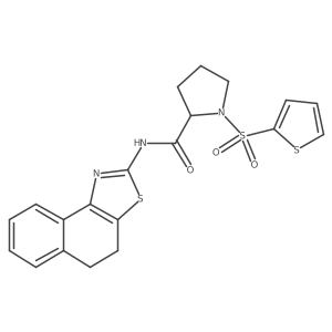 N-(4,5-dihydronaphtho[1,2-d]thiazol-2-yl)-1-(thiophen-2-ylsulfonyl)pyrrolidine-2-carboxamide Structure