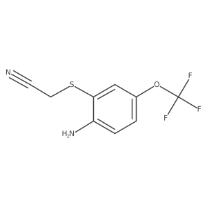 2-[2-Amino-5-(trifluoromethoxy)phenylthio]-acetonitrile Structure