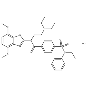 N-[2-(Diethylamino)ethyl]-N-(4,7-dimethoxy-1,3-benzothiazol-2-YL)-4-[ethyl(phenyl)sulfamoyl]benzamide hydrochloride结构式