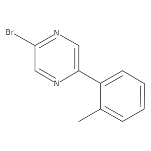 2-Bromo-5-(2-methylphenyl)pyrazine结构式