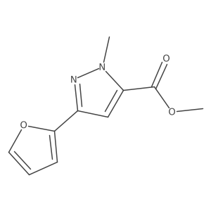 3-(2-Furyl)-1-methyl-pyrazole-5-carboxylic acid methyl ester结构式