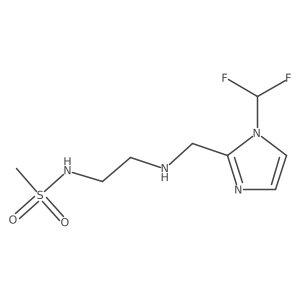 N-[2-[[[1-(Difluoromethyl)-1H-imidazol-2-yl]methyl]amino]ethyl]methanesulfonamide结构式