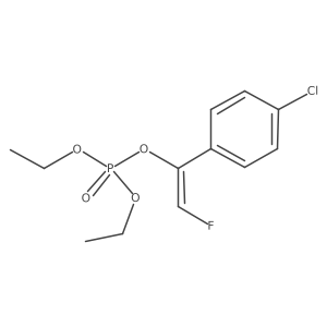 (Z)-1-(4-chlorophenyl)-2-fluorovinyl diethyl phosphate结构式