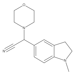 2-(1-Methylindolin-5-yl)-2-morpholinoacetonitrile Structure
