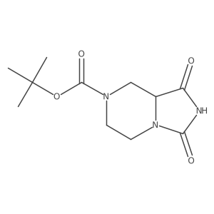 tert-Butyl (S)-1,3-dioxohexahydroimidazo[1,5-a]pyrazine-7(1H)-carboxylate结构式