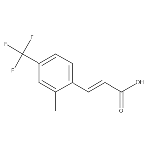 (2E)-3-[2-Methyl-4-(trifluoromethyl)phenyl]prop-2-enoic acid结构式