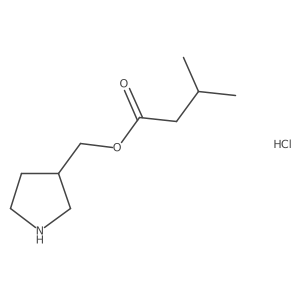 3-Pyrrolidinylmethyl 3-methylbutanoate hydrochloride结构式