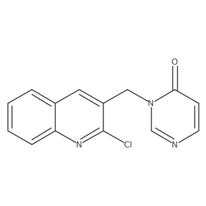 3-[(2-chloro-3-quinolyl)methyl]pyrimidin-4-one结构式