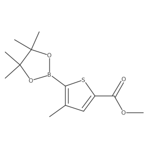 Methyl 4-methyl-5-(4,4,5,5-tetramethyl-1,3,2-dioxaborolan-2-yl)thiophene-2-carboxylate结构式