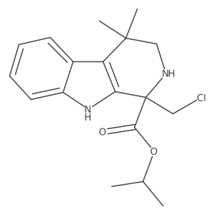 Isopropyl 1-(chloromethyl)-4,4-dimethyl-2,3,4,9-tetrahydro-1h-pyrido[3,4-b]indole-1-carboxylate Structure