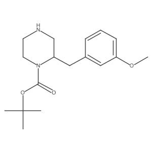 tert-Butyl (R)-2-(3-methoxybenzyl)piperazine-1-carboxylate Structure