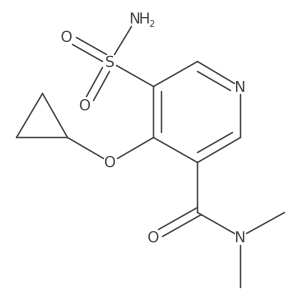 4-Cyclopropoxy-N,N-dimethyl-5-sulfamoylnicotinamide结构式
