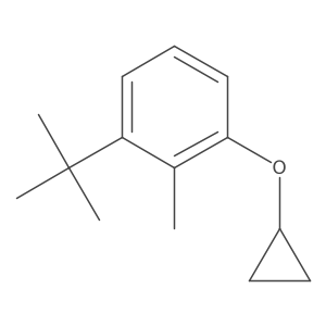 1-Tert-butyl-3-cyclopropoxy-2-methylbenzene结构式