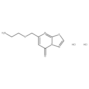 7-(((2-aminoethyl)thio)methyl)-5H-[1,3,4]thiadiazolo[3,2-a]pyrimidin-5-one dihydrochloride Structure