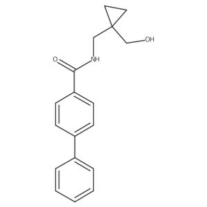 N-((1-(hydroxymethyl)cyclopropyl)methyl)-[1,1'-biphenyl]-4-carboxamide结构式