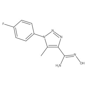 1-(4-fluorophenyl)-N'-hydroxy-5-methyl-1H-1,2,3-triazole-4-carboximidamide Structure