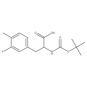 2-{[(tert-Butoxy)carbonyl]amino}-3-(3-fluoro-4-methylphenyl)propanoic acid结构式