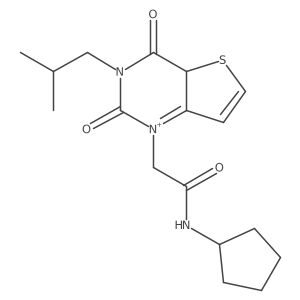 N-cyclopentyl-2-[3-(2-methylpropyl)-2,4-dioxo-4aH-thieno[3,2-d]pyrimidin-1-ium-1-yl]acetamide Structure