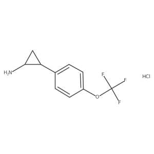 2-[4-(Trifluoromethoxy)phenyl]cyclopropan-1-amine hydrochloride Structure