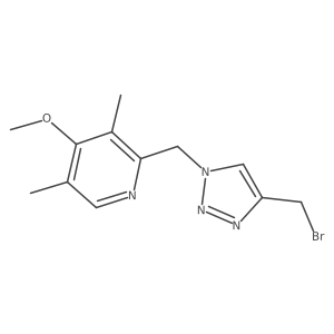 2-{[4-(bromomethyl)-1H-1,2,3-triazol-1-yl]methyl}-4-methoxy-3,5-dimethylpyridine Structure
