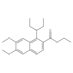 Ethyl 4-(diethylamino)-6,7-dimethoxyquinoline-3-carboxylate结构式
