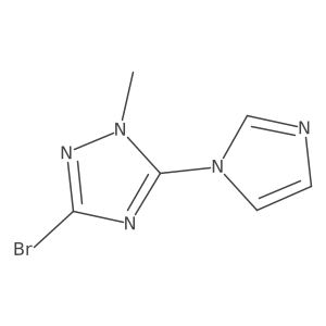 3-bromo-5-(1H-imidazol-1-yl)-1-methyl-1H-1,2,4-triazole结构式