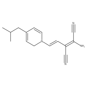 2-Butenedinitrile, 2-amino-3-[2-[4-(2-methylpropyl)-1(2H)-pyridinyl]ethenyl]-结构式