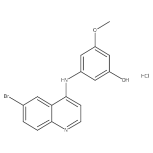 3-(6-Bromoquinolin-4-ylamino)-5-methoxyphenol hydrochloride结构式
